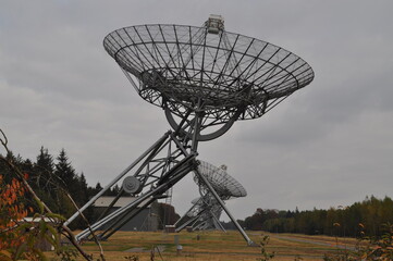 Radio telescopes near the village of Westerbork, The Netherlands.