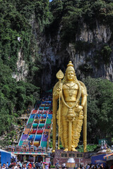 Batu Caves, Kuala Lumpur/ Malaysia - 17 January , 2020  Lord Murugan Statue