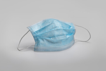 Face mask with white background. Doctor mask with isolated background. Protection mask for against the corona virus, covid-19. Single surgical mask.