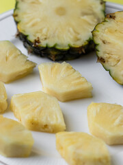 Fresh pineapple fruit stock photo.