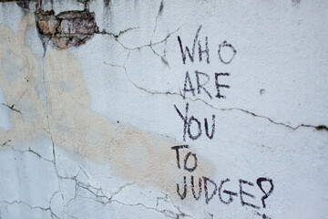 Cracked Wall with Text