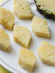 Fresh pineapple fruit stock photo.
