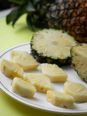 Fresh pineapple fruit stock photo.