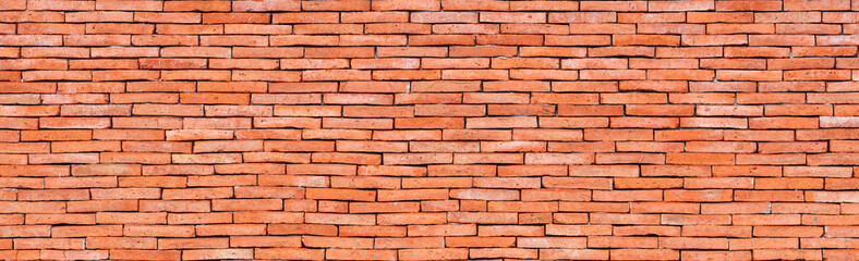Panorama of brick wall texture surface and background