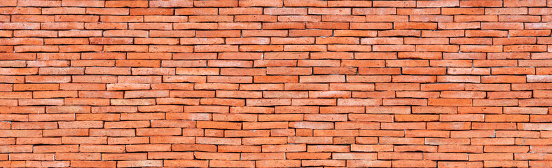 Panorama of brick wall texture surface and background