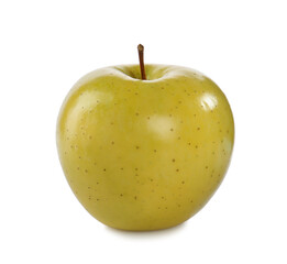 Fresh juicy yellow apple isolated on white