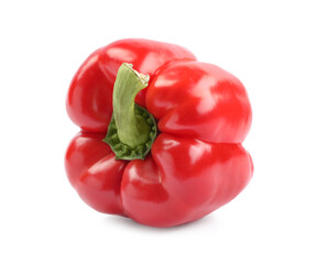 Ripe red bell pepper isolated on white