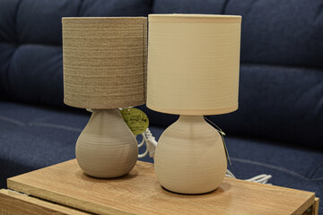 lamp on a table