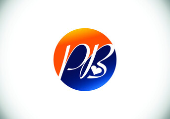 P B Initial Letter Logo design, Graphic Alphabet Symbol for Corporate Business Identity