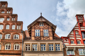 Fototapeta na wymiar Historical houses in Luneburg, Germany