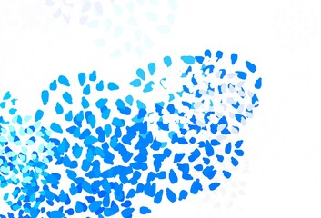 Light BLUE vector template with chaotic shapes.