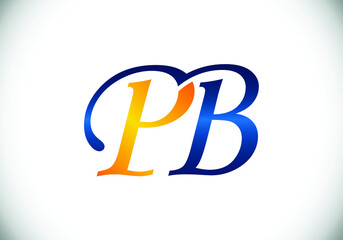 P B Initial Letter Logo design, Graphic Alphabet Symbol for Corporate Business Identity