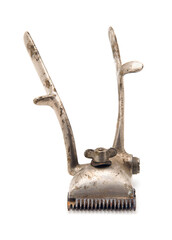 vintage hair clipper on a white background
