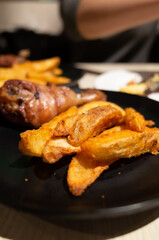 fries on a plate
