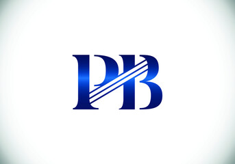 P B Initial Letter Logo design, Graphic Alphabet Symbol for Corporate Business Identity
