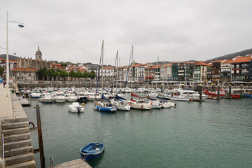 Fototapeta premium View of the port of Lekeitio in the Basque Country, Spain