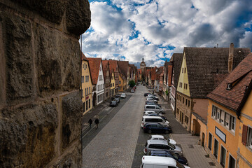 Rothenburg ob der Tauber, old medieval town in Germany near Nuremberg