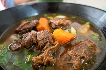 hot braised beef noodle soup