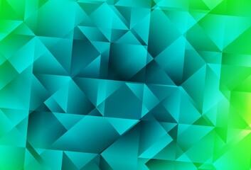 Light Green vector gradient triangles texture.