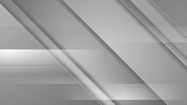 Silver grey abstract stripes technology motion design. Seamless looping. Video animation Ultra HD 4K 3840x2160