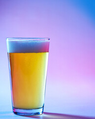 Colorful Beer in Glass