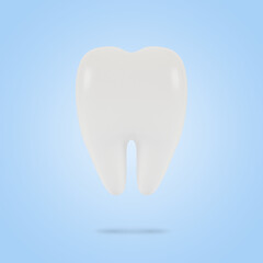 Tooth. The concept of dental examination of teeth, dental health and hygiene. 3D illustration.