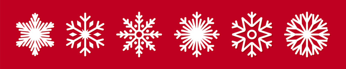 Snowflakes winter. Vector snowflake icons. Vector illustration