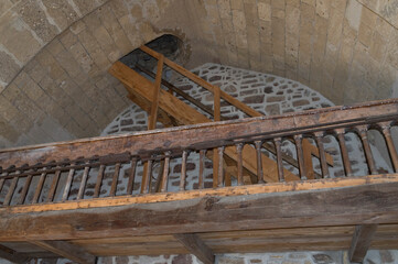 internal staircase in the old tower