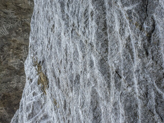 salt wall with exploitation marks in salt mine 