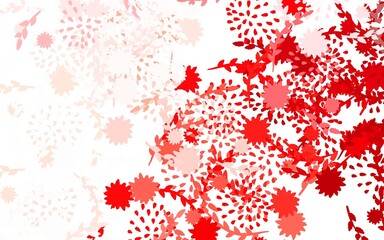Light Green, Red vector abstract background with flowers, roses.