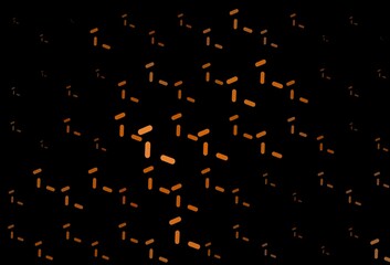 Fototapeta na wymiar Dark Orange vector background with straight lines.