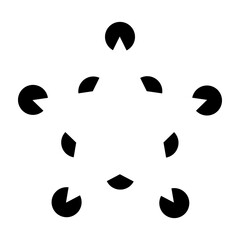 Hidden star - clever optical illusion