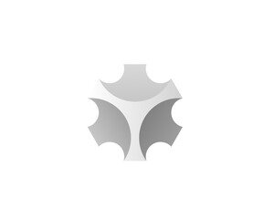 Cog wheel colorful modern minimal style illustration. Creative auto icon logo. Gear emblem symbol logotype