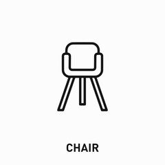 chair icon vector. chair sign symbol for your design	