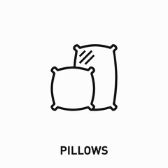 pillows icon vector. pillows sign symbol for your design	