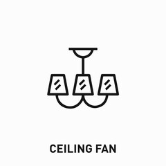 ceiling fan icon vector. ceiling fan sign symbol for your design	