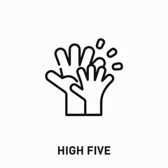 high five icon vector. high five sign symbol for your design	