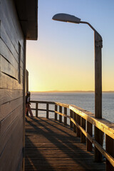 Atardecer en el muelle de Punta del Este