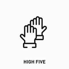 high five icon vector. high five sign symbol for your design	