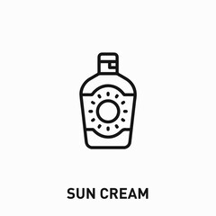 sun cream icon vector. sun cream sign symbol for your design	