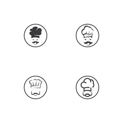 Hat chef logo template
