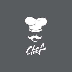 Hat chef logo template vector icon  illustration