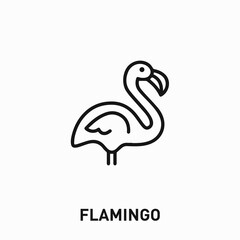 flamingo icon vector. bird sign symbol for your design	