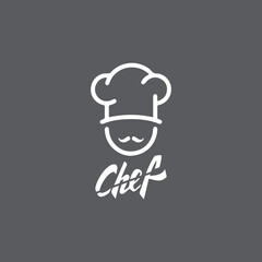 Hat chef logo template vector icon  illustration
