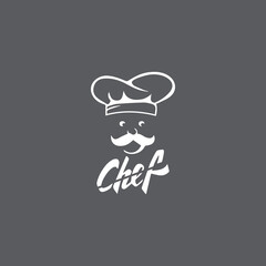 Hat chef logo template vector icon  illustration