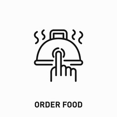 order food icon vector. order food sign symbol for your design	