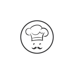 Hat chef logo template