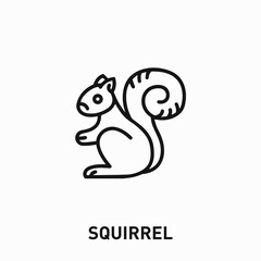 squirrel icon vector. squirrel sign symbol for your design	
