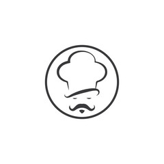 Hat chef logo template
