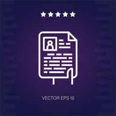 resume vector icon vector illustration